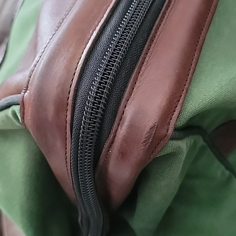Orvis Vintage Duffle Bag Canvas and Leather Made In USA